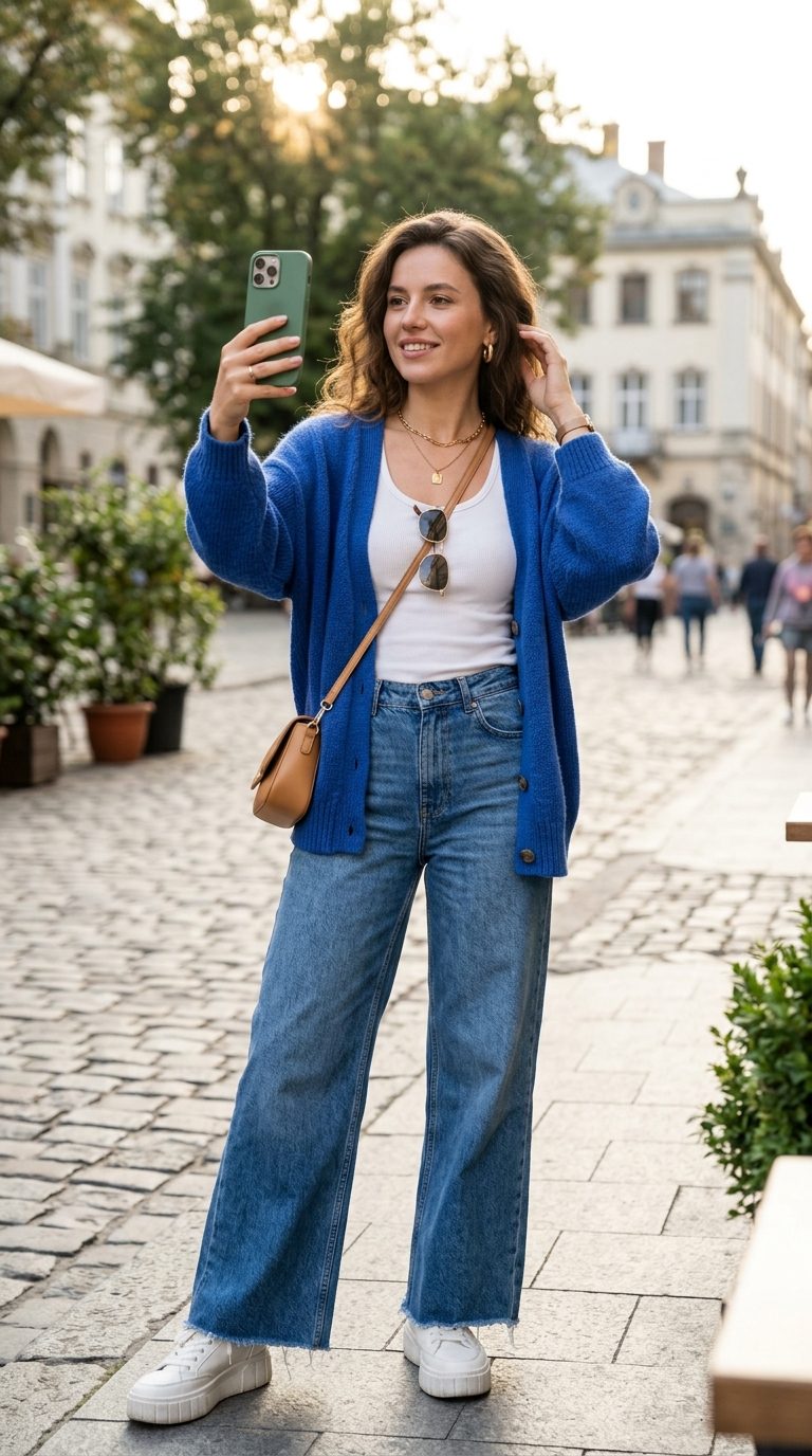 21 Blue Wide Leg Jeans Outfits That Are So Easy To Recreate