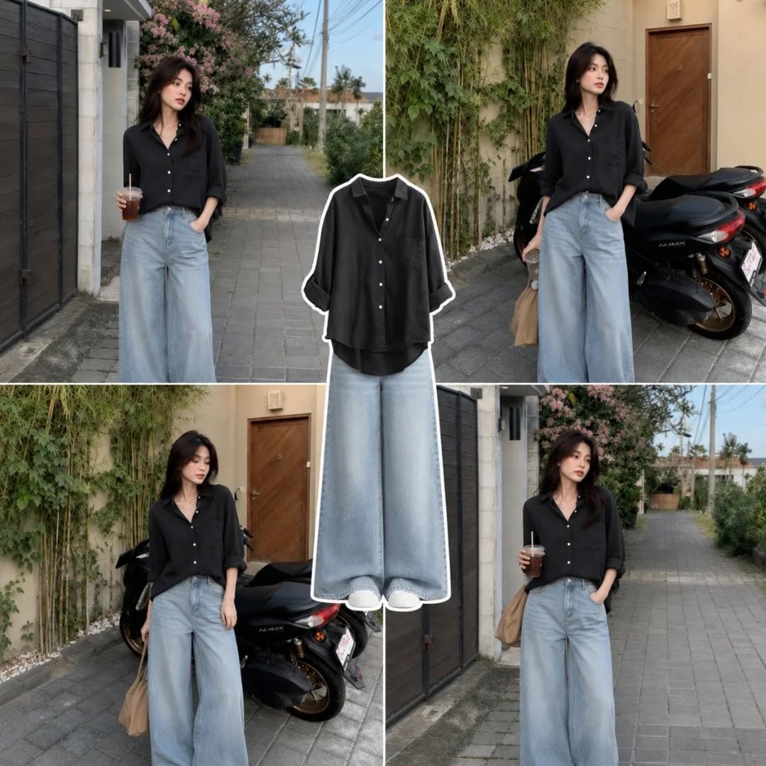 Baggy Jeans With a Corset or Corset Top