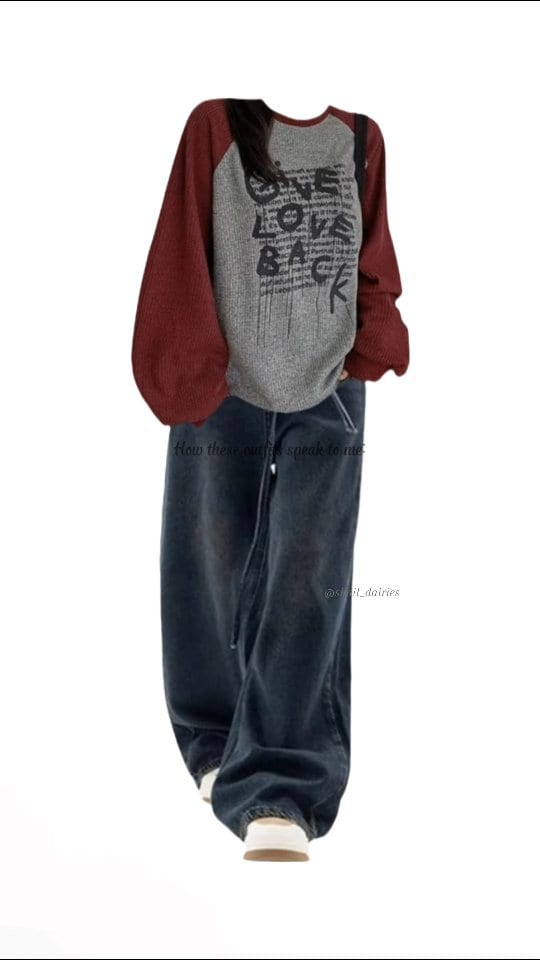 Baggy Jeans With a Co-Ord Set Top