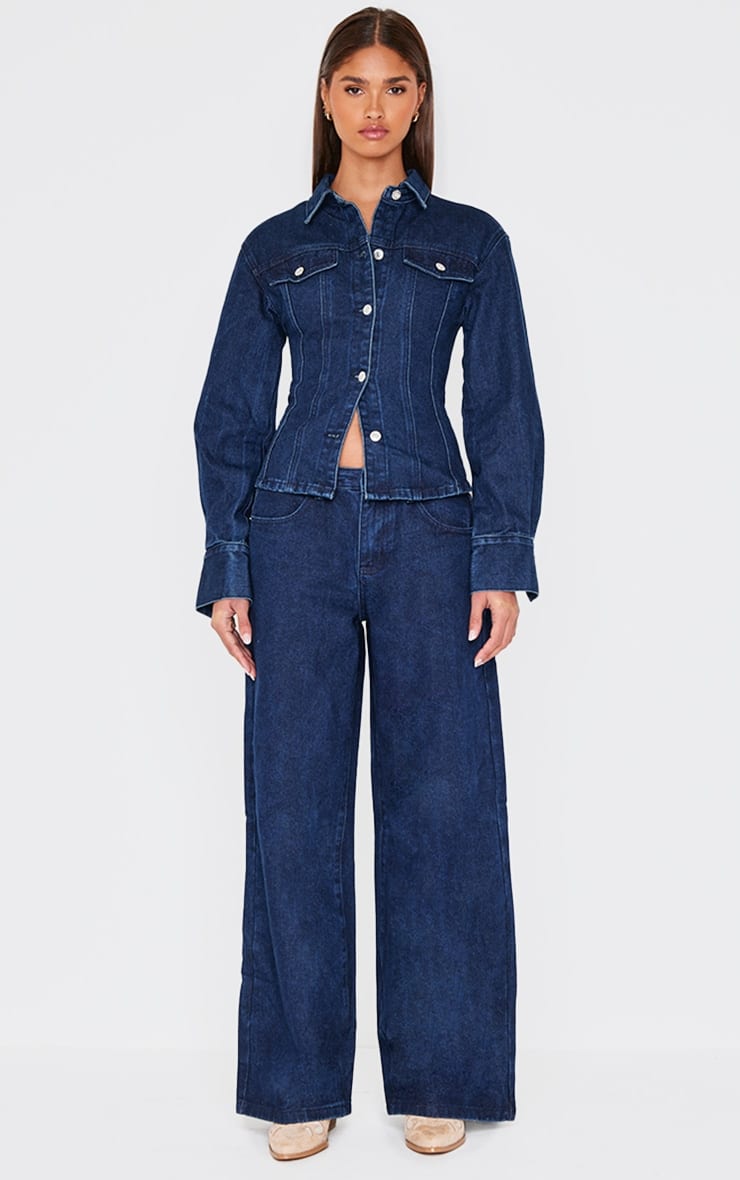 Bodysuit and Blue Wide Leg Jeans