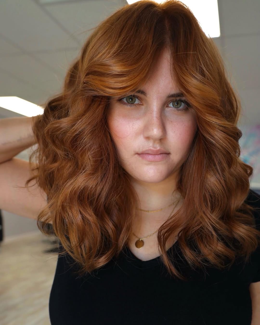 Curtain Bangs for a Round Face