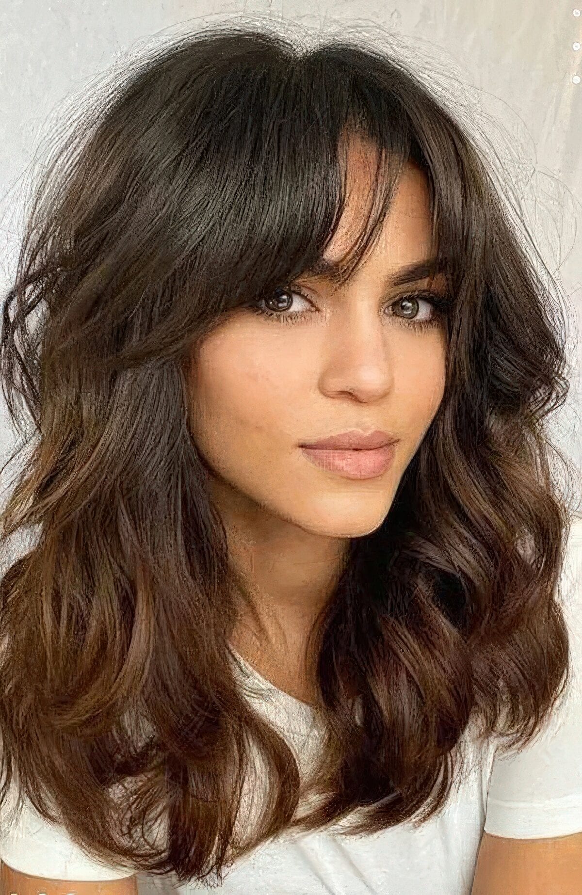 Curtain Bangs on Thick Hair