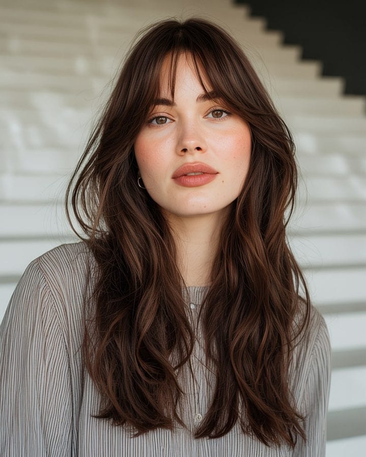 Curtain Bangs Grown Out and Blended In