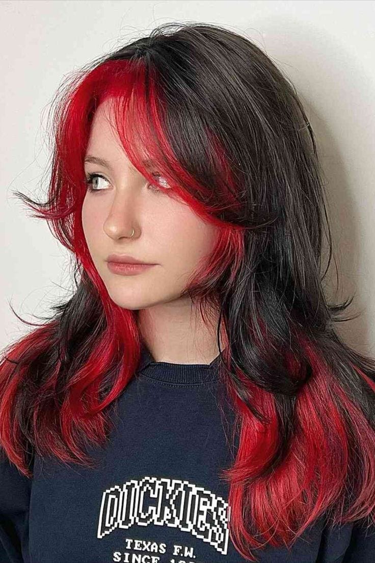 Curtain Bangs With Long Red Hair