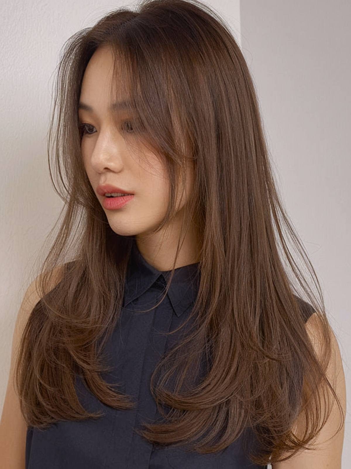 Curtain Bangs With Long Hair for Fine Hair Types