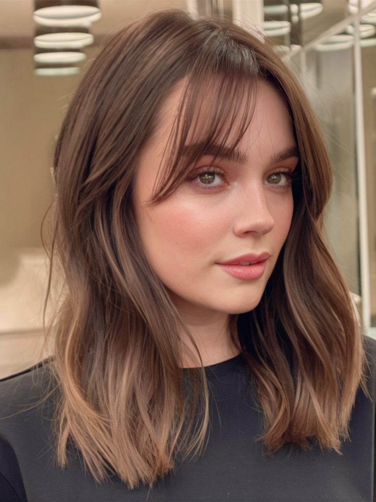 Curtain Bangs on Short to Medium Hair