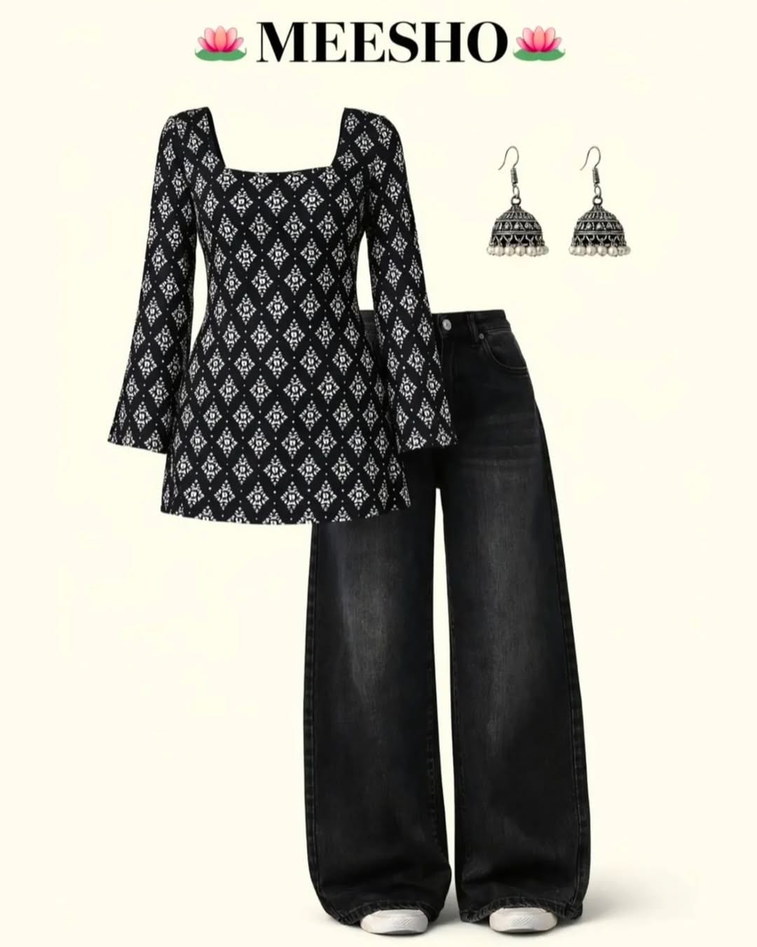 Slip Top and Baggy Jeans