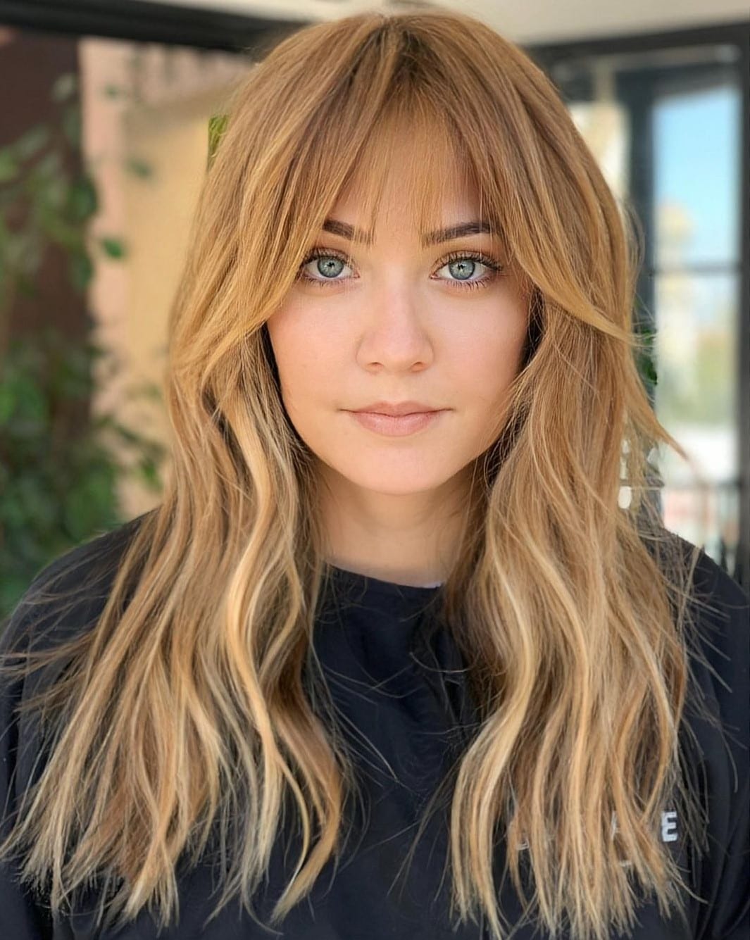 Wispy Curtain Bangs on Thin Hair