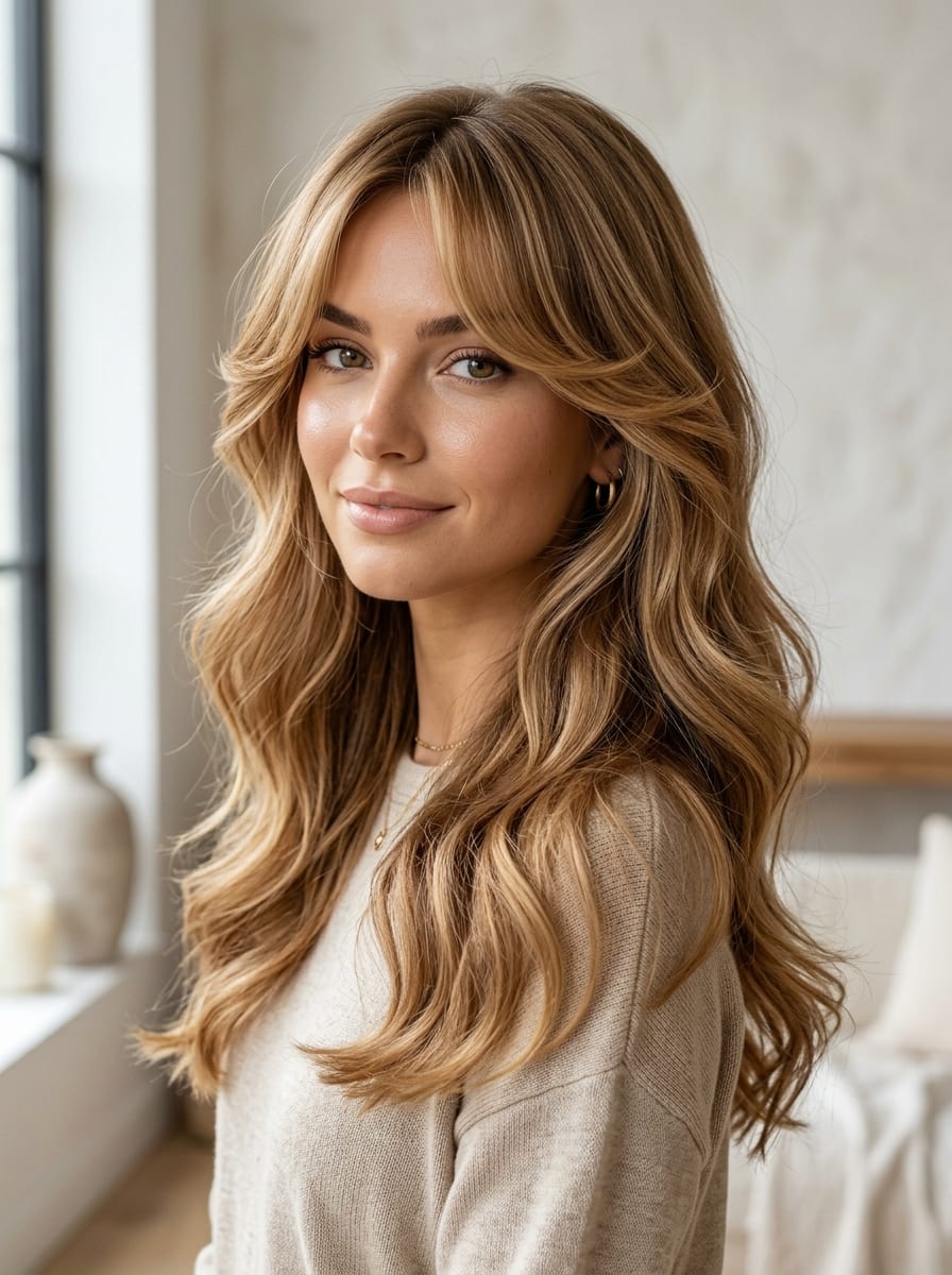 10 Curtain Bangs With Long Hair Ideas You Need To See 1 featured 1054
