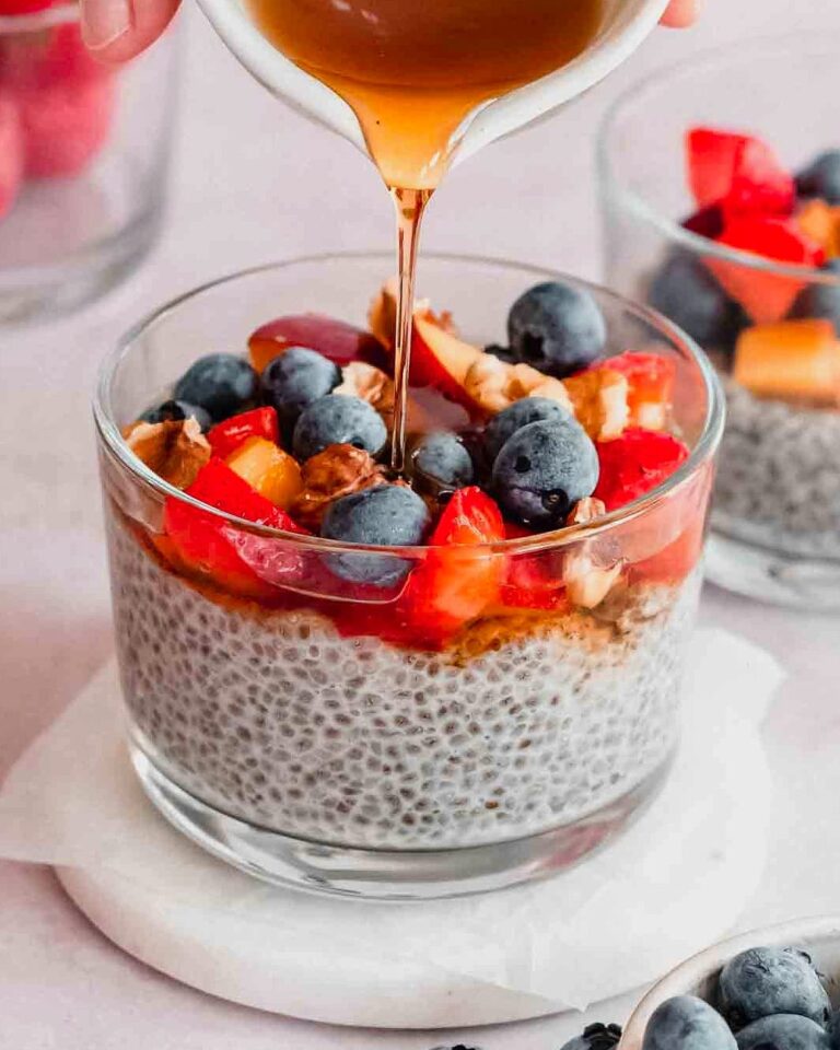 Chia Pudding With Almond Milk & Fresh Fruit 56 Chia Pudding With Almond Milk & Fresh Fruit