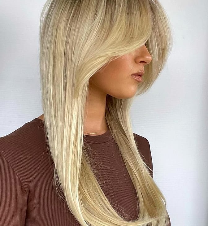 21 Curtain Bangs Hairstyle Ideas That Actually Look Good 30 Alluring Curtain Fringe on a Long Bob