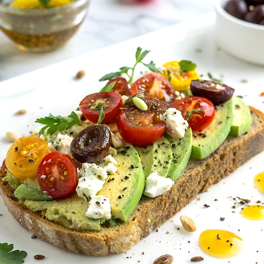 Avocado Toast Mediterranean-Style 7 Avocado Toast Mediterranean-Style