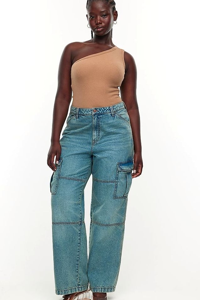 9 Baggy Jeans Outfit Ideas You'll Actually Want To Copy 6 Baggy Jeans With a Satin Slip Top