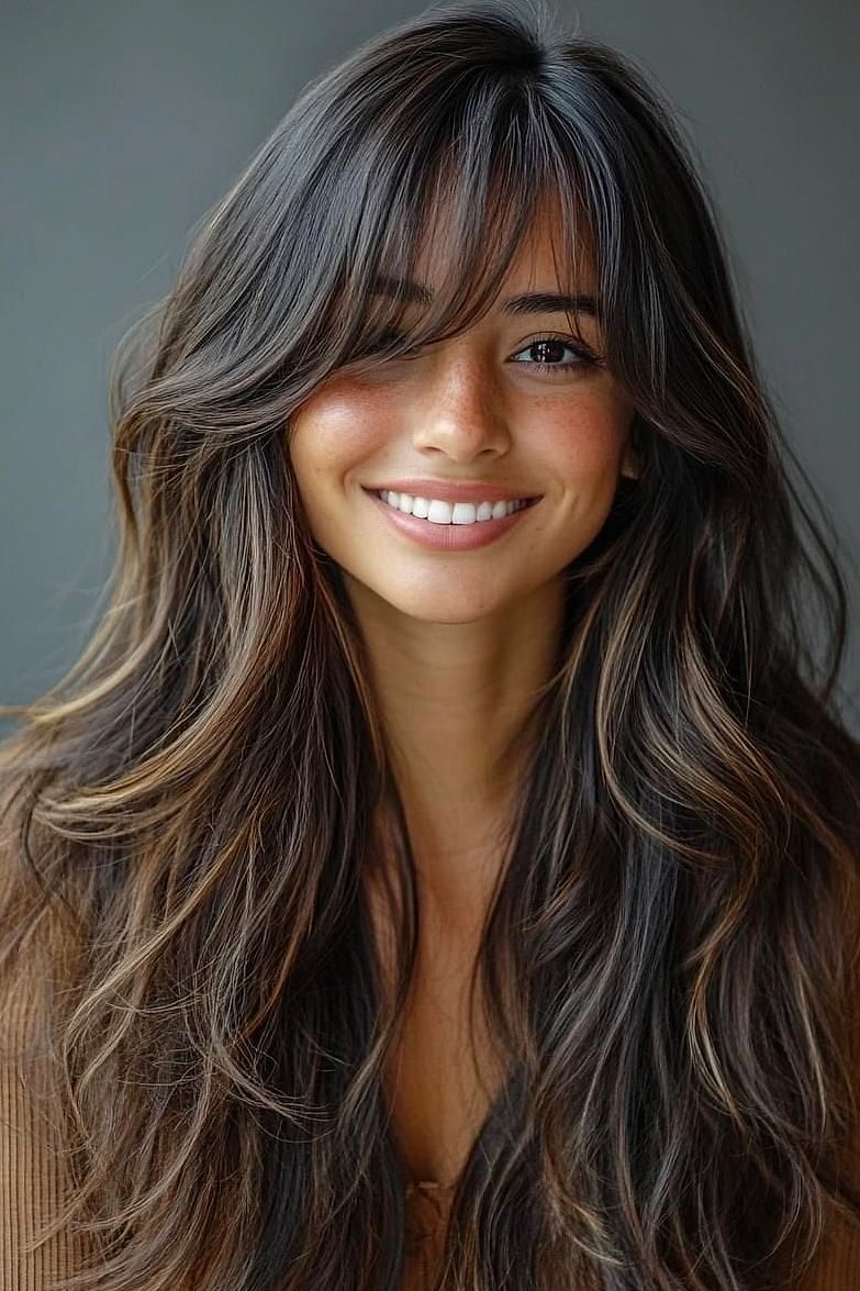 21 Curtain Bangs Hairstyle Ideas That Actually Look Good 21 Beautiful Long Curtain Bangs on Long Hair