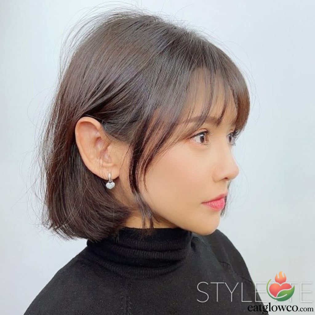 11 Curtain Bangs With Long Hair Ideas You Need To See 2 Cute Bob Cut with Korean Bangs