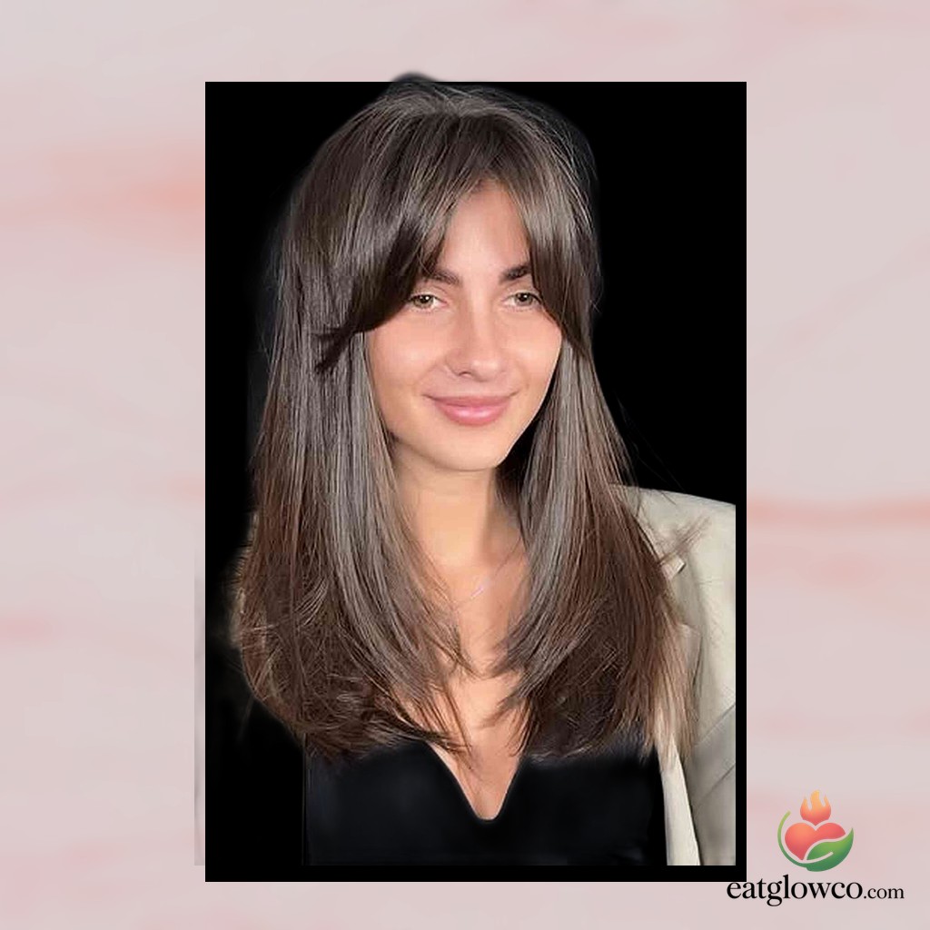 7 Curtain Bangs With Long Hair Ideas You Need To See 6 Long Brown Hair with Curtain Bangs