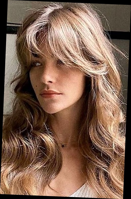21 Curtain Bangs Hairstyle Ideas That Actually Look Good 18 Long Curled Curtain Fringe