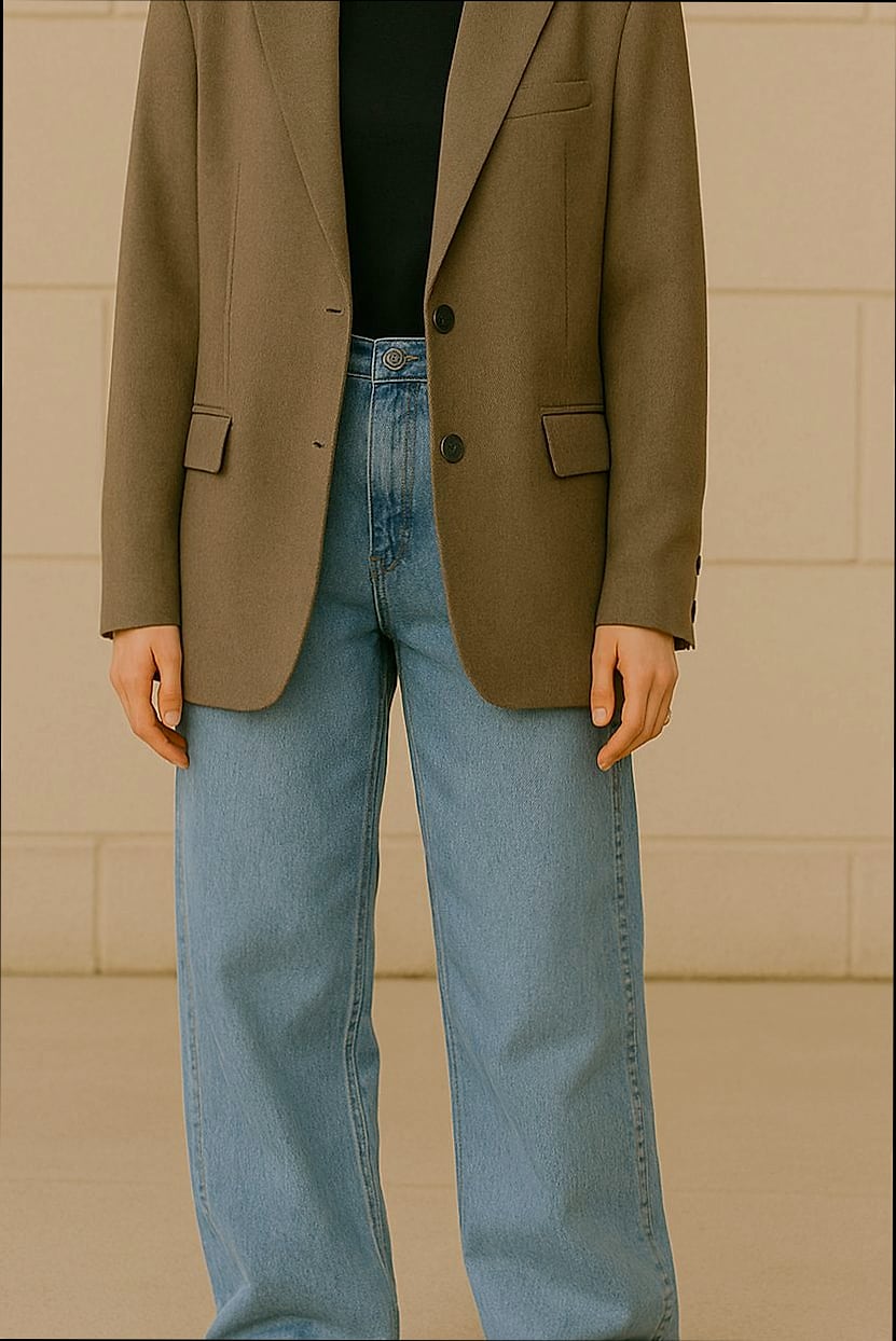 9 Baggy Jeans Outfit Ideas You'll Actually Want To Copy 3 Oversized Blazer and Baggy Jeans Street Style