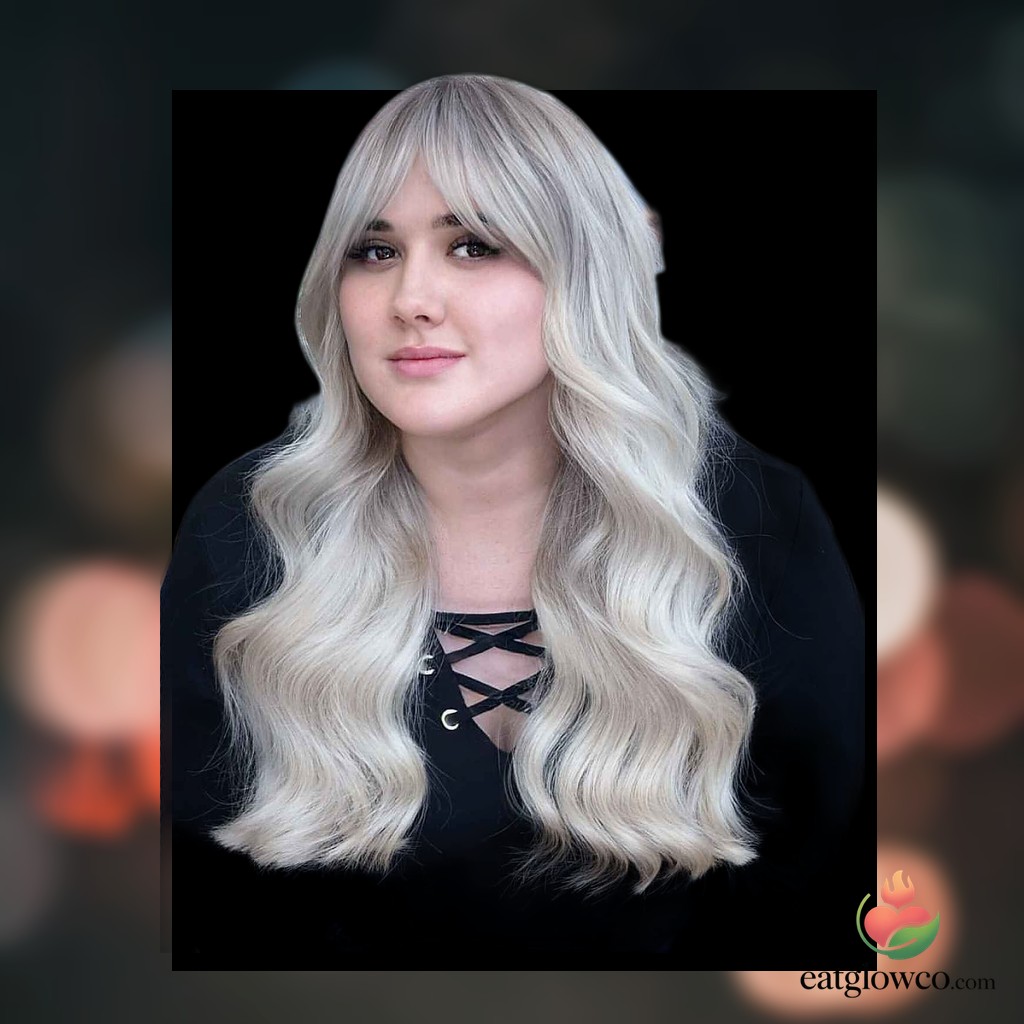 7 Curtain Bangs With Long Hair Ideas You Need To See 16 Platinum Wavy Hair with Curtain Bangs for a Fuller Face Shape