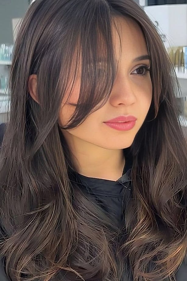 21 Curtain Bangs Hairstyle Ideas That Actually Look Good 15 Sultry Fringe for Fine Hair