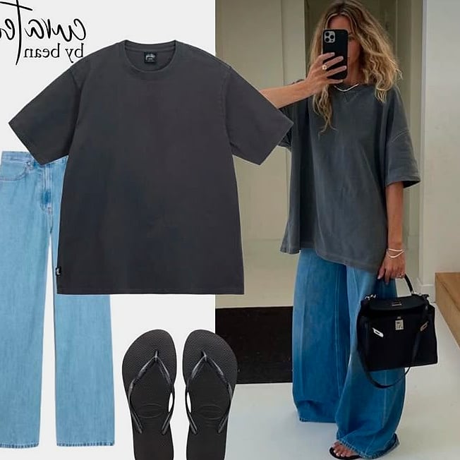 20 Baggy Jeans Outfits That Look Effortlessly Cool 8 Tucked-In Tee for a Polished Vibe