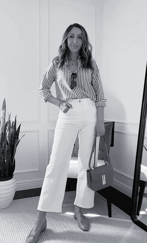 White Wide Leg Jeans Outfit Ideas