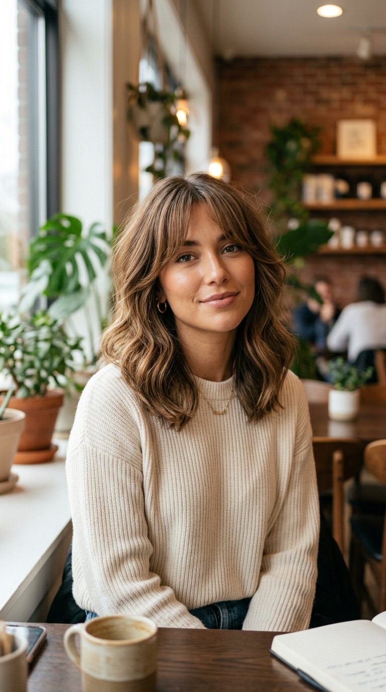 Curtain Bangs Lob (Long Bob)