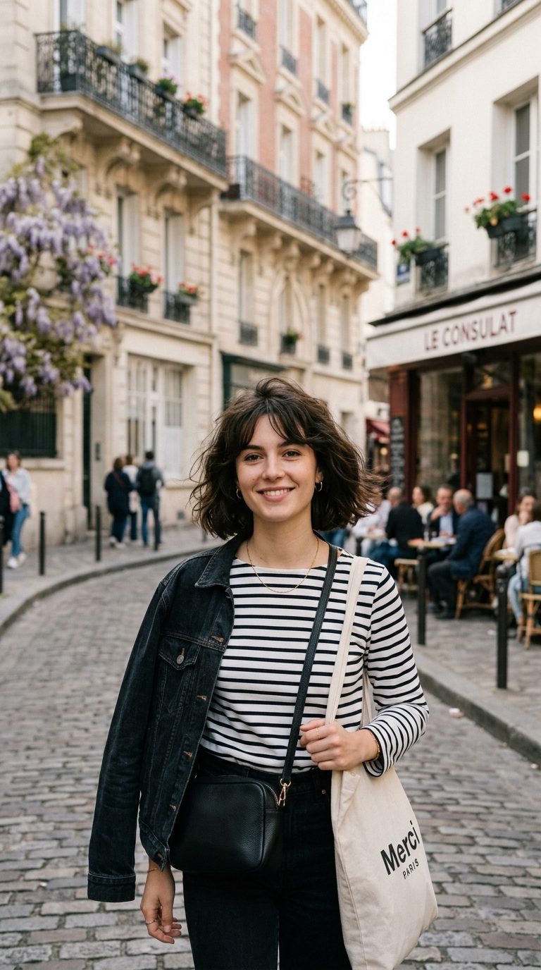 The French Girl Curtain Bangs Bob